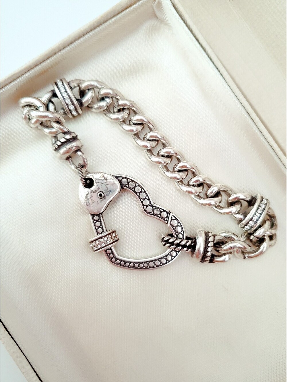 Vintage Brighton Urban Lights Thick Link Crystal Bracelet